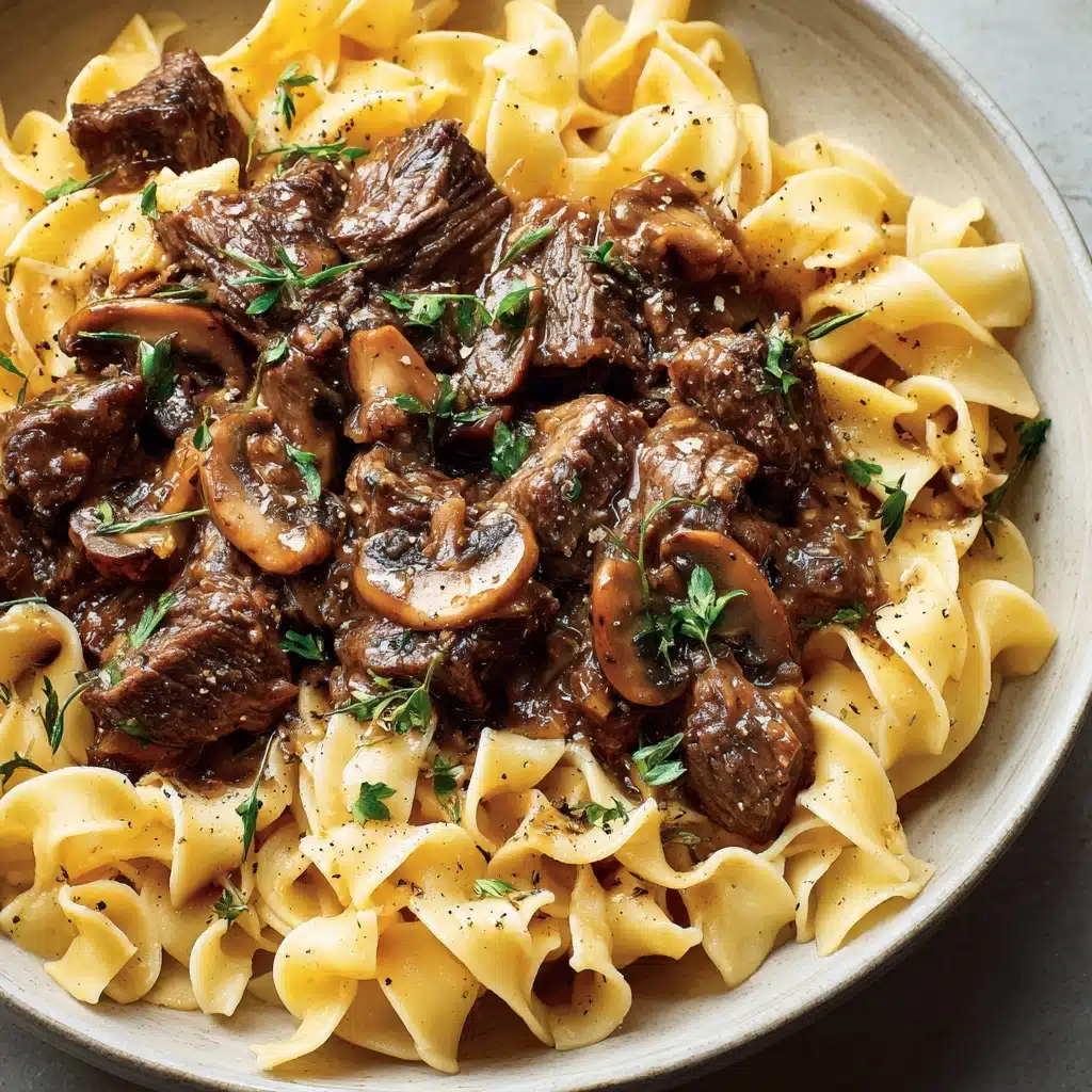 Rustic Beef Stroganoff with Egg Noodles Recipe - Recipe Image
