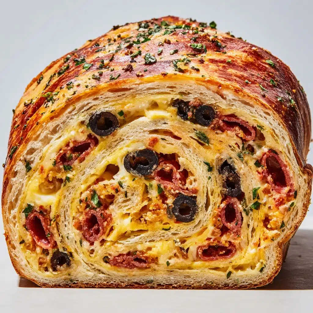 Pepperoni Black Olive Stromboli Recipe for Easy Dinner Recipe - Recipe Image