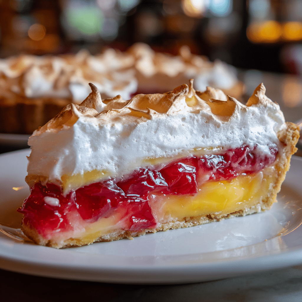 Rhubarb Meringue Pie Recipe with Fluffy Topping Recipe - Recipe Image