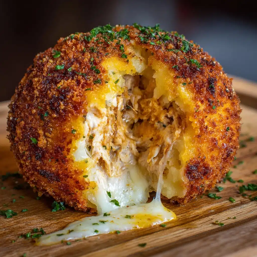 Crispy Potato Croquettes with Creamy Chicken Filling Recipe