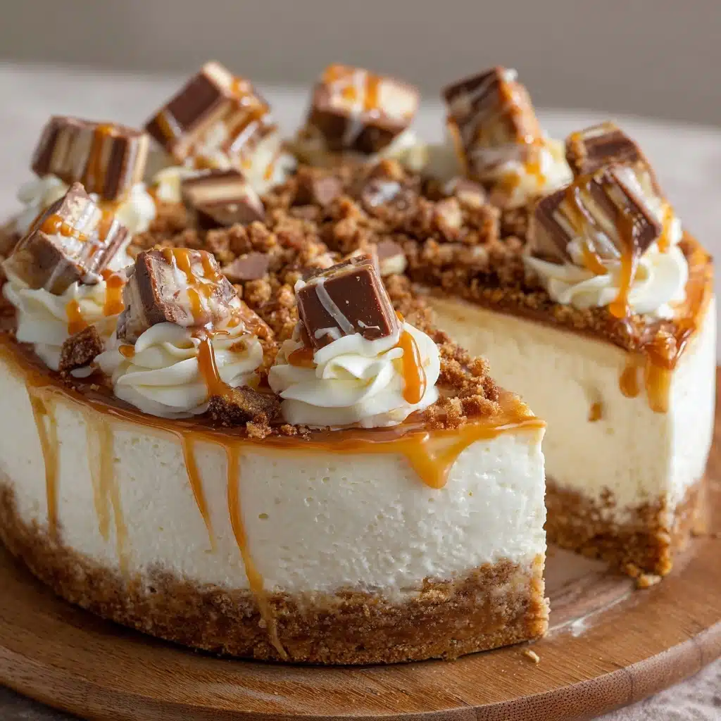 No-Bake Snickers Cheesecake Recipe - Recipe Image