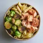 Salmon Pasta with Brussels Sprouts Recipe