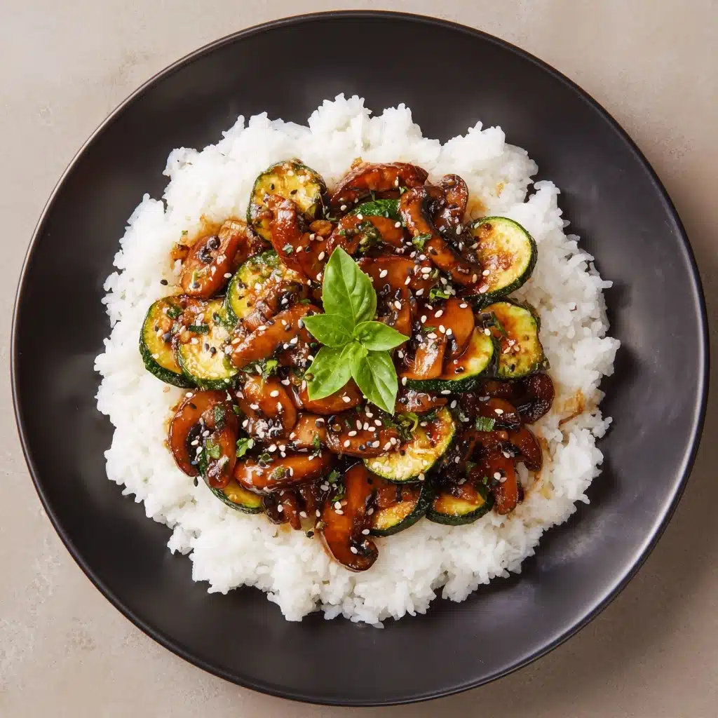 Stir-Fried Zucchini and Mushrooms with Rice Recipe