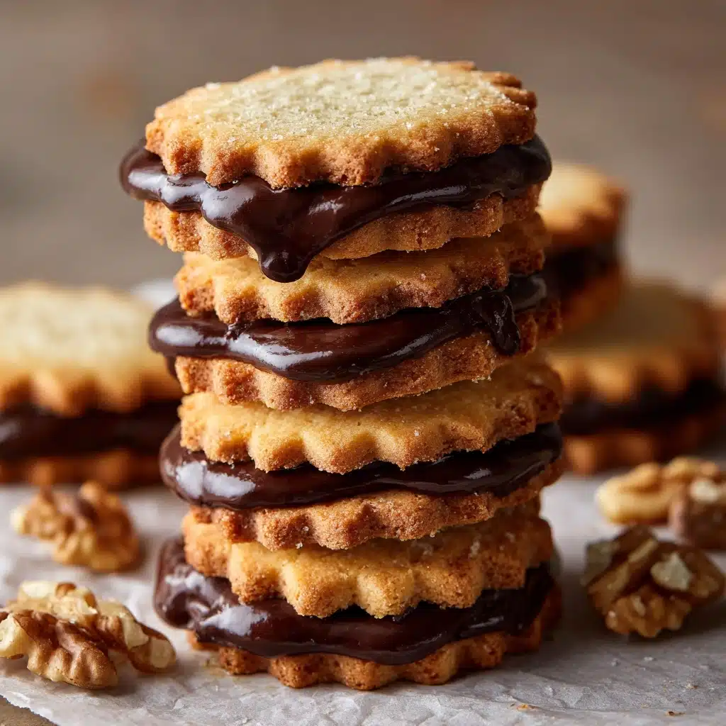 Hazelnut Shortbread Sandwich Cookies with Milk Chocolate Ganache Recipe