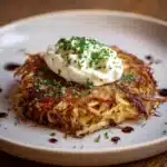 Potato-Parsnip Rosti with Caramelized Onion Sour Cream Recipe
