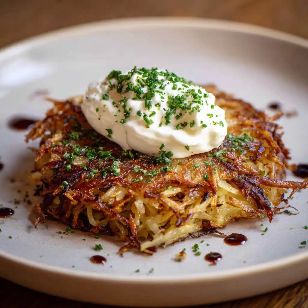 Potato-Parsnip Rosti with Caramelized Onion Sour Cream Recipe
