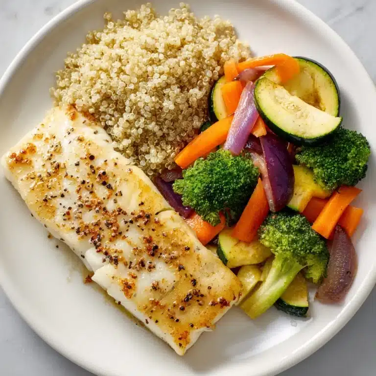 Seared Fish with Quinoa and Veggies Recipe