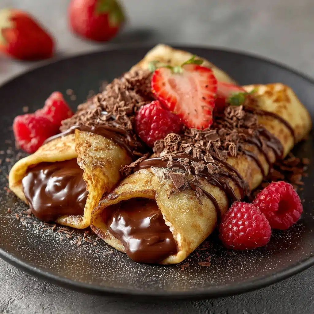Handmade Chocolate-Filled Rolled Crêpes Recipe - Recipe Image