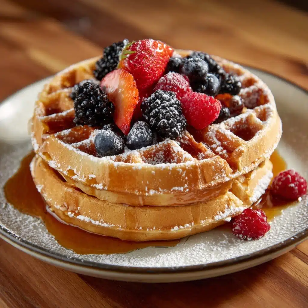 Waffles with Filling and Chocolate Glaze Recipe