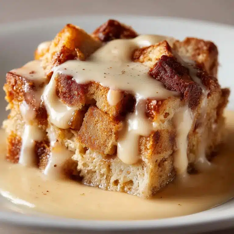 Grandma’s Old-Fashioned Bread Pudding with Vanilla Sauce Recipe