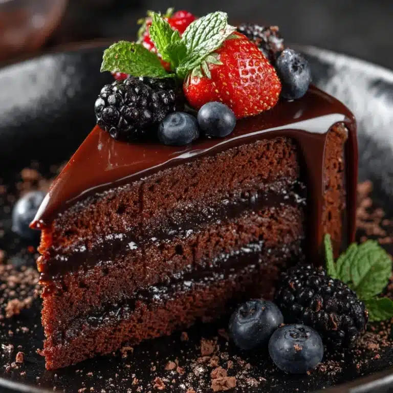 Black Velvet Cake with Blackberry Filling and Chocolate Frosting Recipe