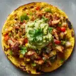Chicken Veggie Tostadas with Guacamole Recipe