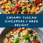 Creamy Tuscan Chickpeas & Orzo Recipe