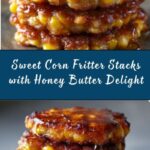 Sweet Corn Fritter Stacks with Honey Butter Recipe