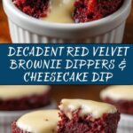 Homemade Red Velvet Brownie Dippers with Cheesecake Dip Recipe