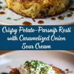 Potato-Parsnip Rosti with Caramelized Onion Sour Cream Recipe