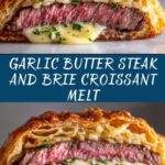Garlic Butter Steak and Brie Croissant Melt Recipe