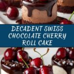 Swiss Chocolate Cherry Roll Cake Recipe