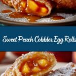 Peach Cobbler Egg Rolls Recipe