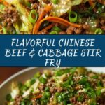 Healthy Chinese Ground Beef & Cabbage Stir Fry Recipe
