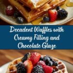 Waffles with Filling and Chocolate Glaze Recipe