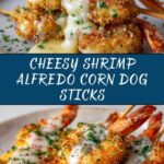 Shrimp Alfredo Corn Dog Sticks Recipe