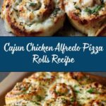 Cajun Blackened Chicken Alfredo Pizza Rolls Appetizer Recipe