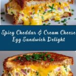 Spicy Cheddar & Cream Cheese Egg Sandwich Recipe