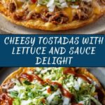 Cheesy Tostadas with Lettuce and Sauce Recipe