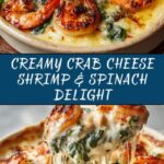 Shrimp and Spinach with Rich and Creamy Crab Cheese Recipe