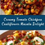 Creamy Tomato Chickpea and Cauliflower Masala Recipe