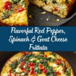 Red Pepper, Spinach, and Goat Cheese Frittata Recipe