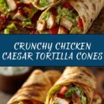 Chicken Caesar Salad Tortilla Cones Recipe