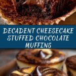 Cheesecake Stuffed Chocolate Muffins Recipe