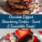Chocolate Dipped Strawberry Cookies Recipe for Sweet Treats Recipe
