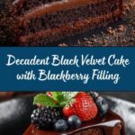 Black Velvet Cake with Blackberry Filling and Chocolate Frosting Recipe