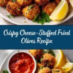 Cheese Stuffed Fried Olives Appetizer for Parties Recipe