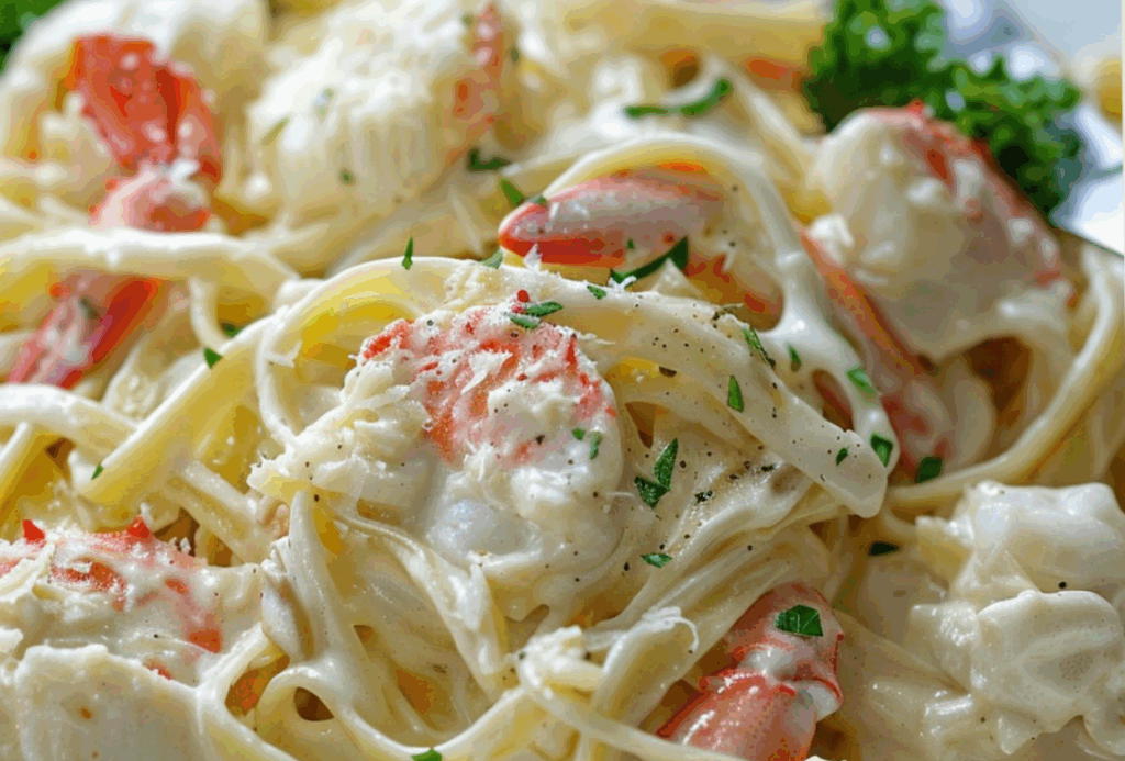 Crab Fettuccine Alfredo Recipe