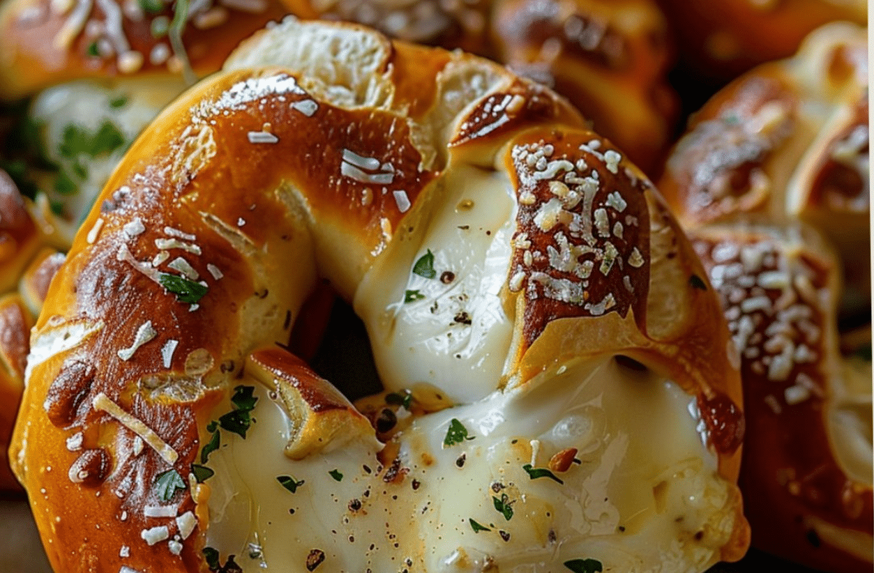 Mozzarella Stuffed Soft Pretzels Recipe