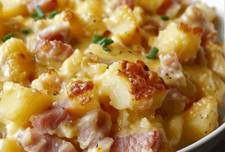 Cheesy Ham and Potato Casserole Recipe