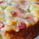 Rhubarb Cake with Butter Sauce Recipe