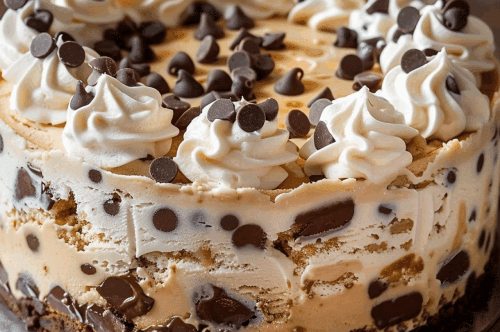 Chocolate Chip Cookie Dough Ice Cream Cake Recipe
