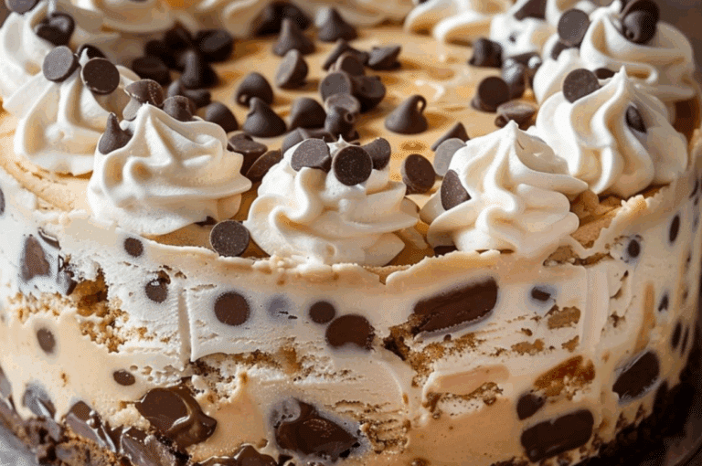 Chocolate Chip Cookie Dough Ice Cream Cake Recipe