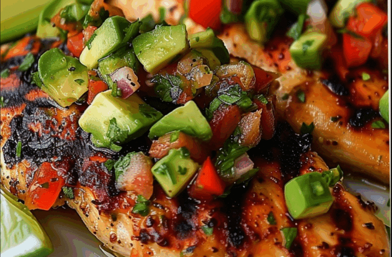 Fiesta Lime Chicken with Avocado Salsa Recipe