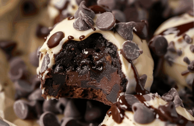 Chocolate Chip Cookie Dough Brownie Bombs Recipe