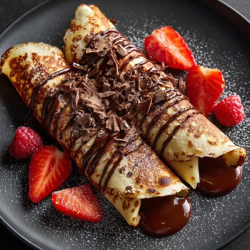 Handmade Chocolate-Filled Rolled Crêpes Recipe - Recipe Image
