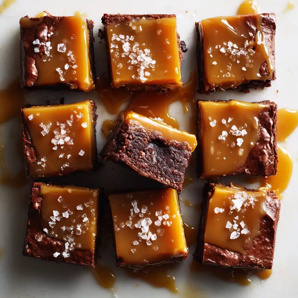 Pretzel Bottom Caramel Brownies Recipe - Recipe Image