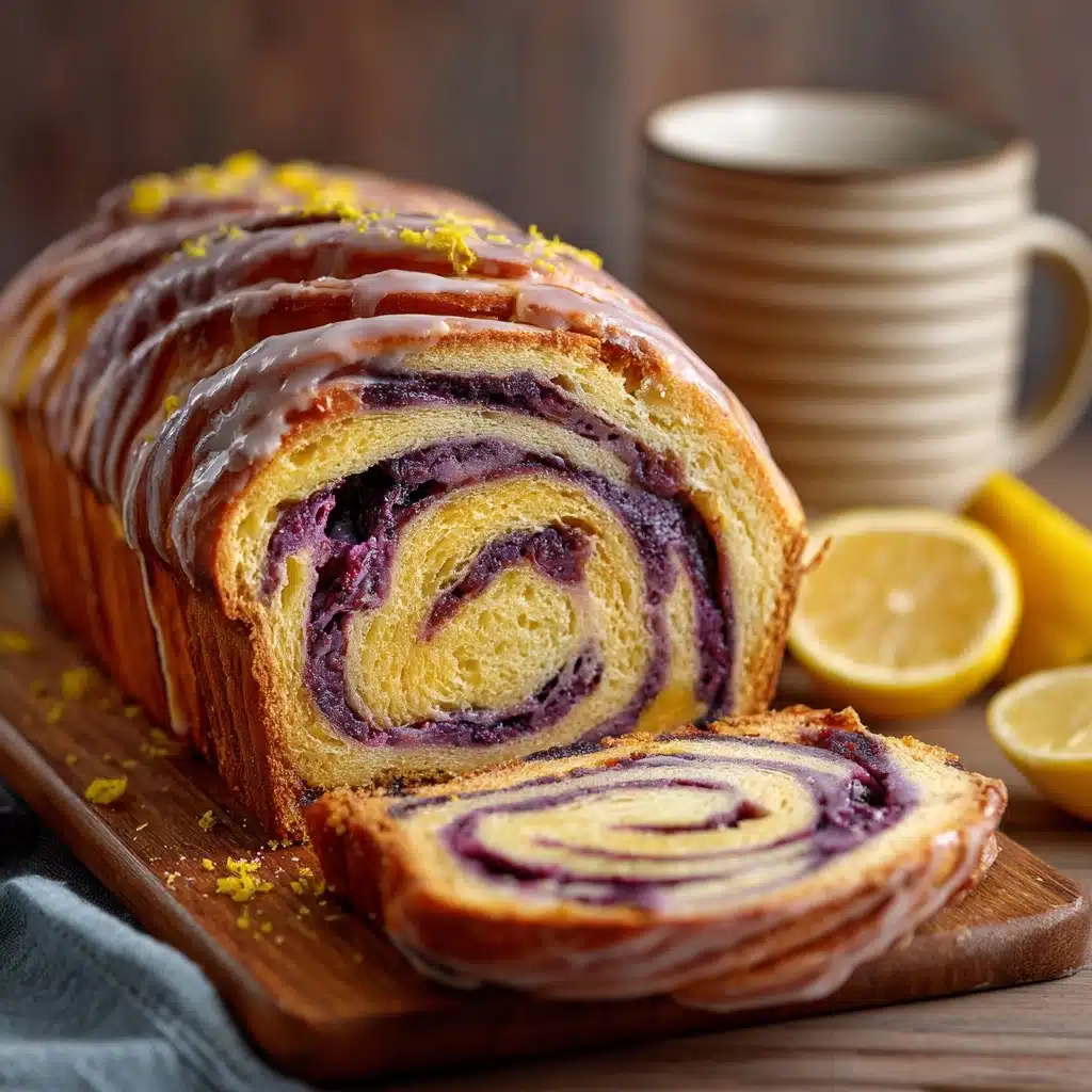 Blueberry Lemon Sourdough Babka Recipe - Recipe Image