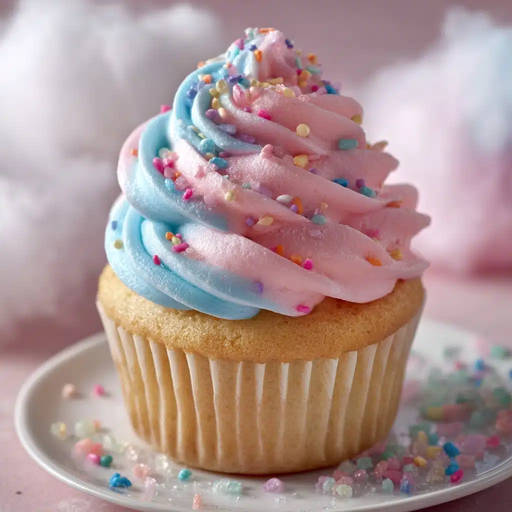 The Best Cotton Candy Cupcakes Recipe - Recipe Image