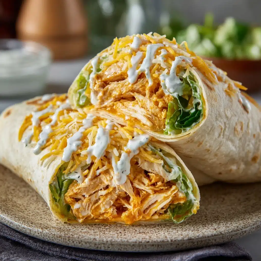 Buffalo Chicken Caesar Salad Wraps Recipe - Recipe Image